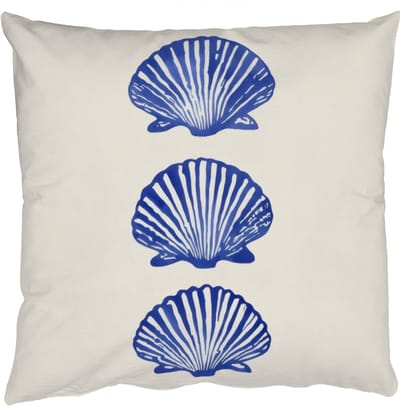Sierkussens - Kussentjes Woonkamer - 50x50 cm - Schelpen - Blauw - Patroon