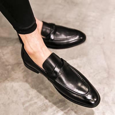 Herfst Nieuwleer Schoenen Heren Casual Schoenen Britse Leren Schoenen Zakelijke Kleding Grote Leren Schoenen 41