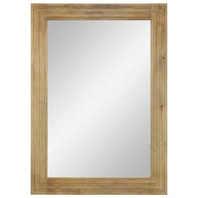 vidaXL - Badkamerspiegel - 50x70x2,5 - cm - massief - mangohout - bruin