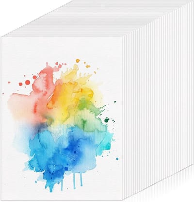 Aquarelpapier - Waterkleur papier - Schilderen en Tekenen - Koudgeperst Katoen - 85 x 11 inch - Wit