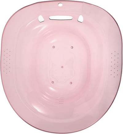 Zitbad Bekken - Toilet Zitbad - Intiem Verzorgen - Ergonomisch Ontwerp - 395 x 365 x 12 cm - Roze
