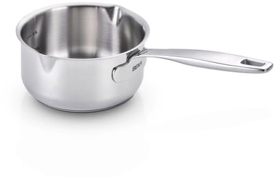 Beka Maestro steelpan/sauspan met giettuiten – Ø14 cm – 1L - RVS – PFAS-vrij – Volumeaanduiding – Geschikt: inductie & vaatwas