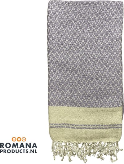 Romana Products Waves Hamamdoek - Baddoek - Strandlaken - Saunalaken - 100cm x 180cm - Lila