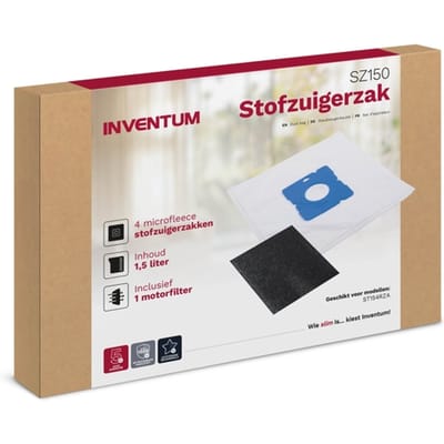 Inventum SZ150 - 4 stofzuigerzakken - 1 motorfilter - geschikt voor ST154RZA