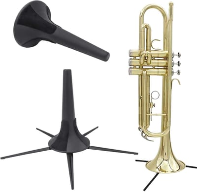 Dailygoods- Trompetstandaard Opvouwbaar - 5 Poten - Duurzaam - Betrouwbaar - Schokbestendig - Perfecte Pasvorm - Instrumentstandaard