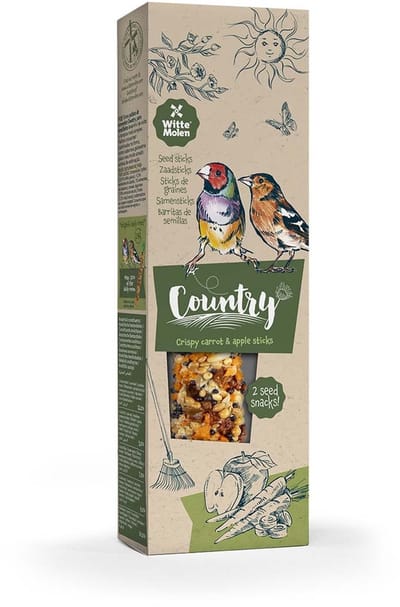 Zaadsticks vinken wortel & appel - 2 stuks - Zaadsticks vinken wortel & appel - Supplementen - Versnaperingen - Vogelvoer