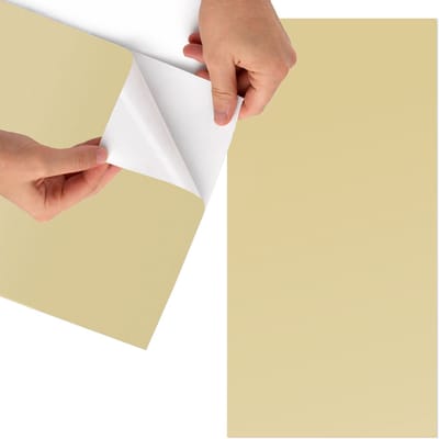 Tulup Meubelfolie - Beige-geel Meubelfolie Zelfklevend - 65x130 cm - Beige Meubelfolie - Plakfolie Meubels - Minimalist Meubelfolie - Decoratiefolie Zelfklevend - Slaapkamer decoratie - Achtergronden en patronen