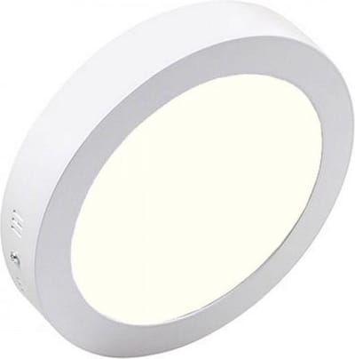 LED Downlight Opbouwspot - Brinton Thin - 18W 1760lm 120° Bundelhoek - Natuurlijk Wit 4000K - IP40 - Rond - Wit - Ø231mm
