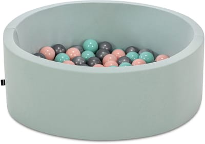 Asir Ballenbak voor baby’s – mint – 150 ballen in mint, roze en grijs – 85 x 85 x 30 cm