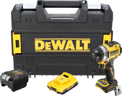 DeWalt DCF 860 D1T accu-slagmoersleutel 18 V 282 Nm 1/4" borstelloos + 1x accu 2,0 Ah + oplader + TSTAK