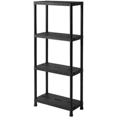 Livarno open kast - 60 x 138 x 30 cm - Zwart - 125 kg Draagvermogen