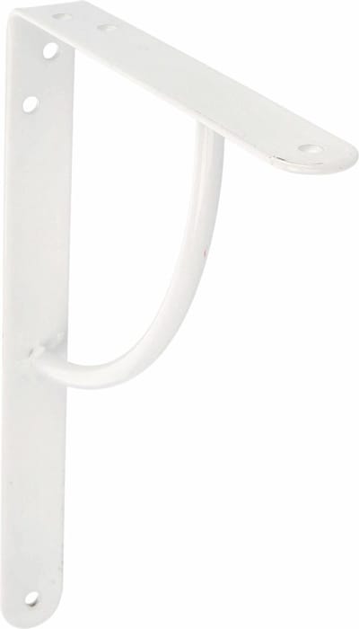 AMIG Plankdrager/planksteun van metaal - gelakt wit - H250 x B200 mm - boekenplank steunen - tot 90 kg