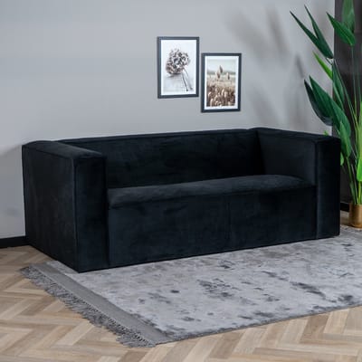 Bronx71® Velvet bank 2,5-zits Memphis zwart