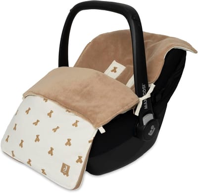 Baby Voetenzak - Autostoelhoes Kinderwagen - Warm en Veilig - Gemaakt voor 3/5-puntsgordels - 82 x 42 cm - Teddy Beer