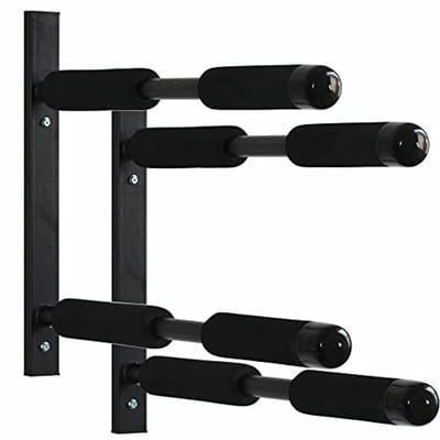 Wandhouder voor 2 boards | Muurbeugel voor stand-up paddleboards, surfboards en longboards | Zwart