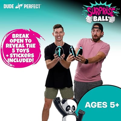 Dude Perfect Surprise Football – Verrassingsbal Boordevol Speelplezier & Fan-items - Cadeau idee voor Kinderen - Vanaf 8 jaar