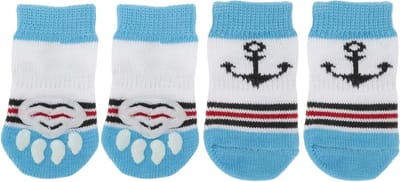 Antislip Sokken voor Honden en Katten, Bescherming en Grip met Silicone Gel, 1 Set (4 Stuks), Maat Klein, Huisdieraccessoires