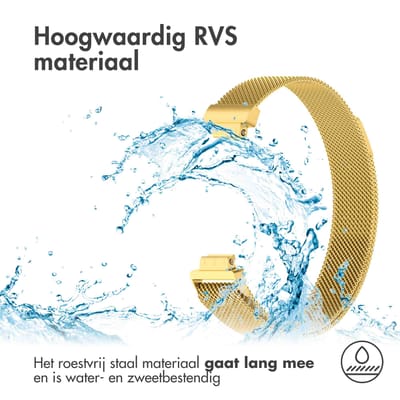 imoshion Milanees magnetisch bandje voor de Fitbit Inspire - Maat M - Goud