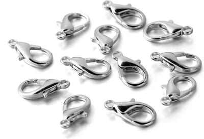 Hiden - Karabijnsluiting - Sluitingen Sieraden Maken - Sluitingen Hobby - Sieraden - Zilverkleurig - 10 stuks
