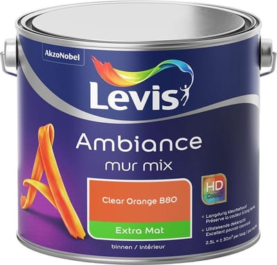 Levis - Ambiance Mur Extra Mat Mix - Clear Orange B80 - Mengverf - 2,5 L