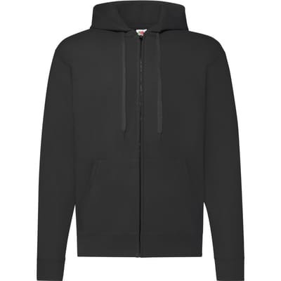 Fruit of the Loom Klassiek capuchonjack voor volwassenen (Zwart)