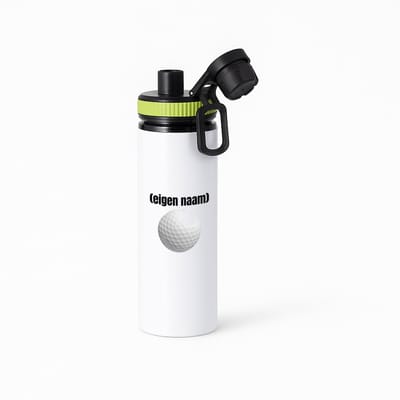 Hacebo® - golfbal met eigen naam waterfles met draaidop groen - Golf - golfers - leuk cadeau voor iemand die houdt van golfen - cadeau - kado - water fles - 850ML
