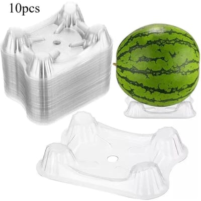 5102050 Stuks Plastic Watermeloen Stand Meloen Fruit Plant Transparante Tray Tuin Vruchten Groenten Rotwerende Beschermhouder