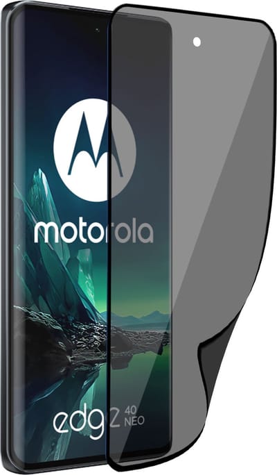 Geschikt voor Motorola Edge 40 Neo Screenprotector Privacy - Privacy Beschermglas - Privé GuardCover