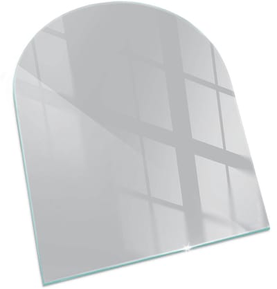 Tulup Kachel Vloerplaat - Kleur Lichtgrijs Vloerplaat Voor Houtkachel - 80 cm x 70 cm - Grijs Vloerplaat Voor Kachel - Halfrond Kachel Vloerplaat - Onderplaat Kachel - Plaat Voor Onder Houtkachel - Plaat Onder Houtkachel
