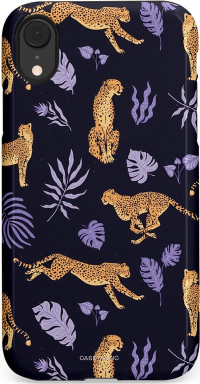 Casetastic Hoesje Geschikt voor Apple iPhone Xr - Stijlvolle Beschermende Duo-layer Case - Cheetah charisma