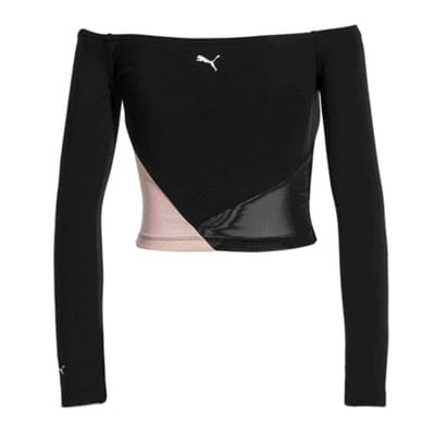 Puma Rive Gauche Off Shoulder Damestop Zwart Colourblock 578445 01