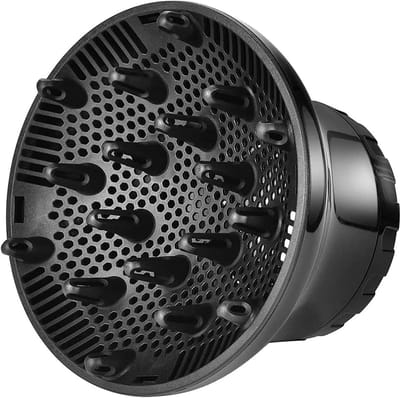 Haar Diffuser - Universeel Opzetstuk - Krullen Stylen - Gelijkmatige Luchtstroom - 3.5-6.5 cm - Zwart