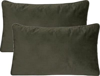 Atmosphera Bank/sierkussens Sophia - 2x stuks - 30 x 50 cm - polyester met rits