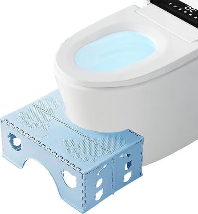 Opvouwbare Kruk - Toiletkruk Poepstoel - Optimale Ontlasting - Ergonomisch Ontwerp - 18 cm Hoogte - Blauw