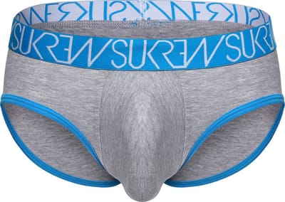 SUKREW Apex Brief Grey Marl - MAAT S - Heren Ondergoed - Slip voor Man - Mannen Brief