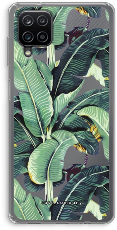 Hoesje geschikt voor Samsung Galaxy A12 hoesje - Bananenbladeren - Soft Cover Telefoonhoesje - Bescherming aan alle Kanten en Schermrand