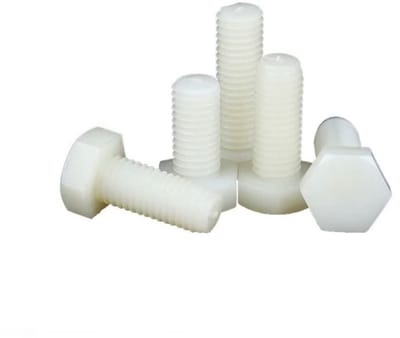 Dailygoods- Inbusschroeven Nylon - Zeskantschroef - Kunststof - M3 x 20 mm - 50 Stuks - Slijtvast/Corrosiebestendig - Kunststof Schroeven