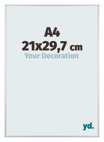 Your Decoration - Fotolijst A4 21x 29,7 cm - Aluminium - Zilver Mat - Kent