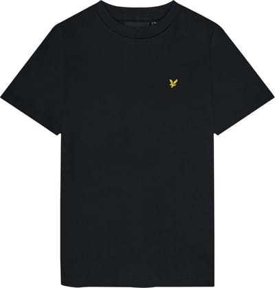 Lyle & Scott Plain T-shirt B Polo's & T-shirts Jongens - Polo shirt - Zwart - Maat 134/140