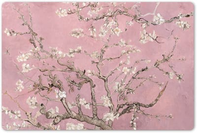 Placemats 45x30 cm - Placemat kunststof - 1 stuk - Amandelbloesem - Kunst - Van Gogh - Roze - Borden onderleggers - Decoratie voor op tafel - Keuken tafeldecoratie accessoires - Vinyl onderlegger - Tafelversiering