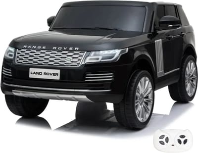 Range Rover Vogue Full Option Elektrische Kinderauto 2 tot 7 jaar – Officieel Gelicentieerde SUV (2-zits) met Lederen Zitje & Schokdempers – 12V Kinderauto met Afstandsbediening, Bluetooth & Opbergbox – Zwart