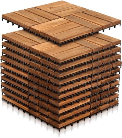 Akazienhout Klik Terrastegels 30x30cm 66 Stuks 6m² FSC-gecertificeerd