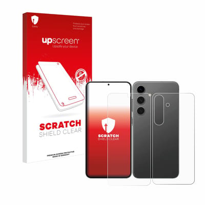 upscreen - Screenprotector voor Samsung Galaxy S24 (Voor+Achter) - Folie Beschermfolie transparant