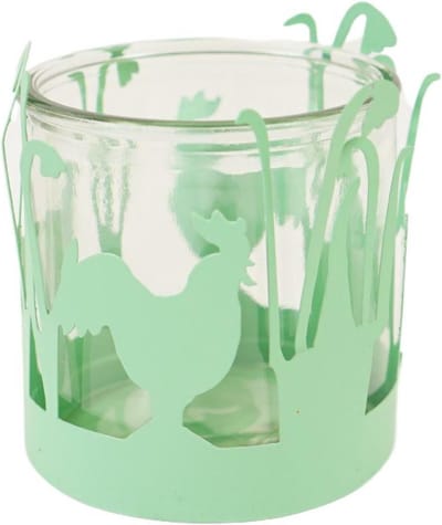 Theelichthouder - Jeanet - M groen - 11,5 cm