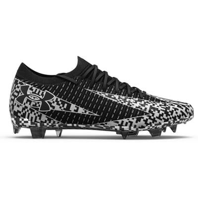 Under Armour Unisex voetbalschoenen voor volwassenen, Elite 3, voor harde ondergrond (Zwart, Wit)