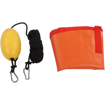 Zeeanker Drijf Kit Zeeboot Drijfzak Anker Drogue Kajak Accessoires Klein Oranje Anker Grote Drogue black