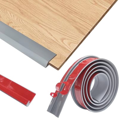 Zelfklevend Overgangsprofiel voor Vloeren - 3m x 3cm - Perfect voor Tapijt en Laminaat (Grijs)