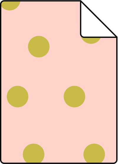 Proefstaal ESTAhome behang stippen roze en groen - 26.5 x 21 cm - 131576-S