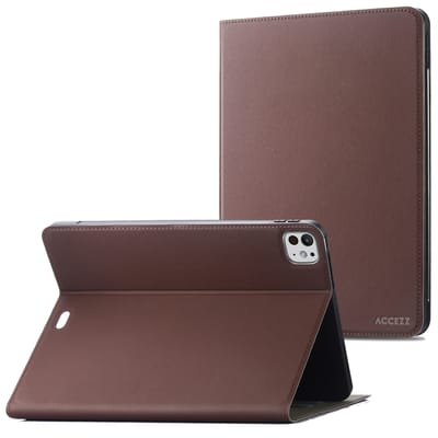 Accezz Tablet Hoes - Geschikt voor Apple iPad Pro 11 (2025) M5 / Pro 11 (2024) M4 - Classic Tablet Case - Bruin