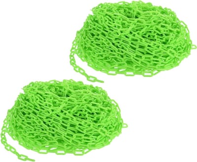 Plastic Ketting Links 400ft, Groene 6mm Plastic Kettingen voor Begeleiding, Rijen, Parkeerplaatsen en Decoratie